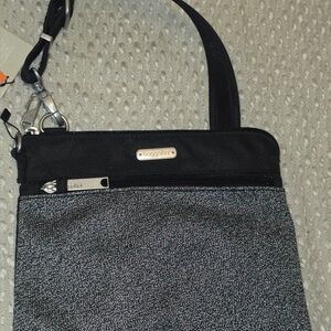 Baggallini Charcoal and Black Crossbody Bag